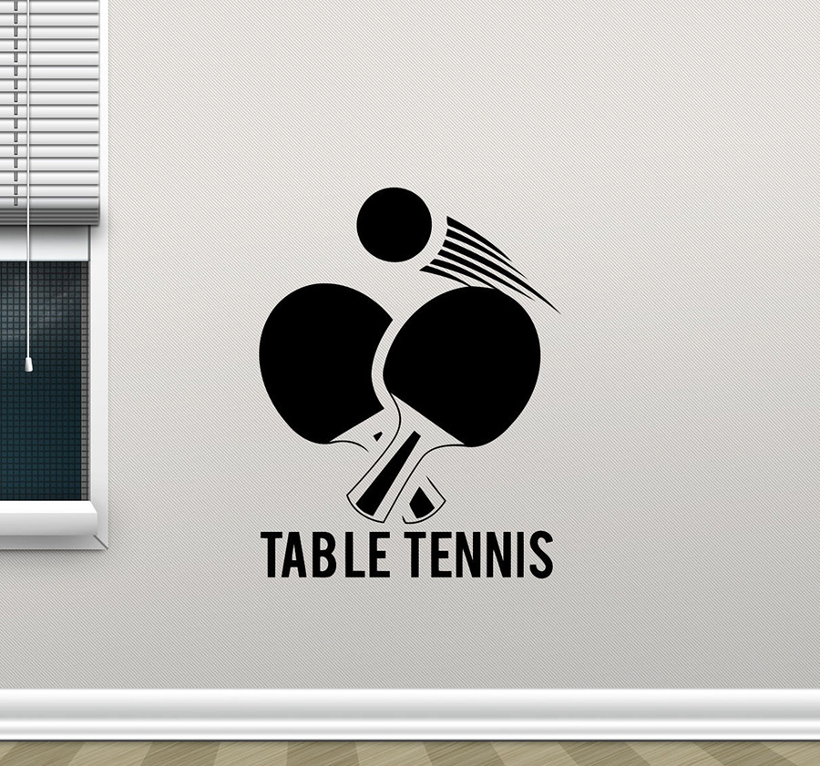 Table Tennis Background - 탁구 벽 스티커 탁구 스포츠 비닐