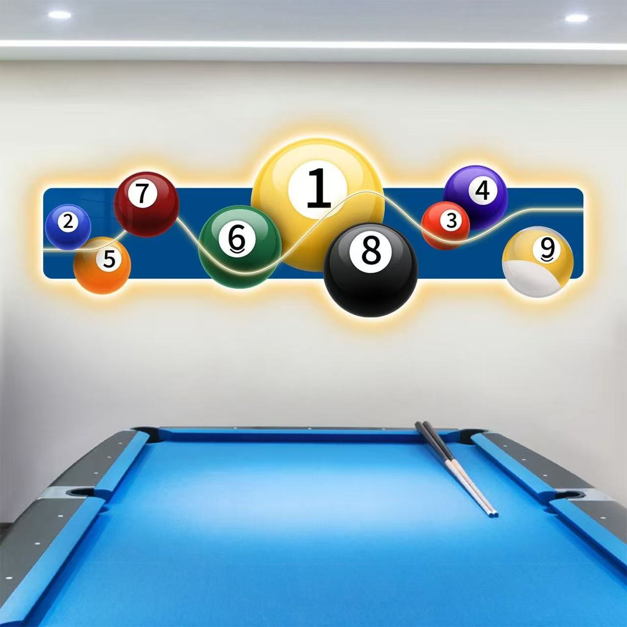 당구장 장식 그림 LED 발광 탁구장 검정 8 배경 벽 - Table Tennis Background 리뷰 및 가격