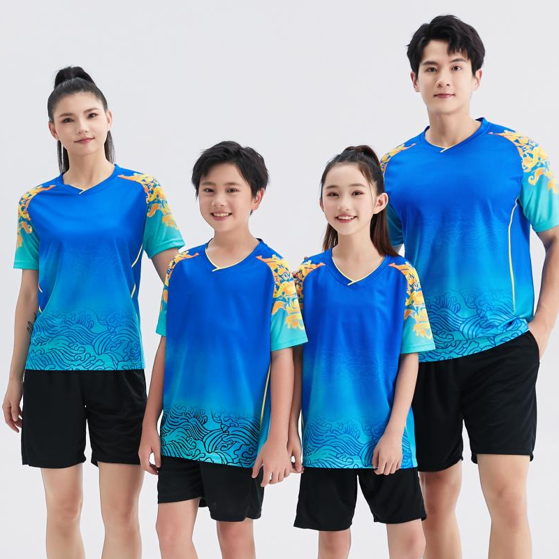 중국 드래곤 탁구 셔츠, 레드 블루 아시아 패턴 배드민 - Table Tennis Asian Games 리뷰 및 가격