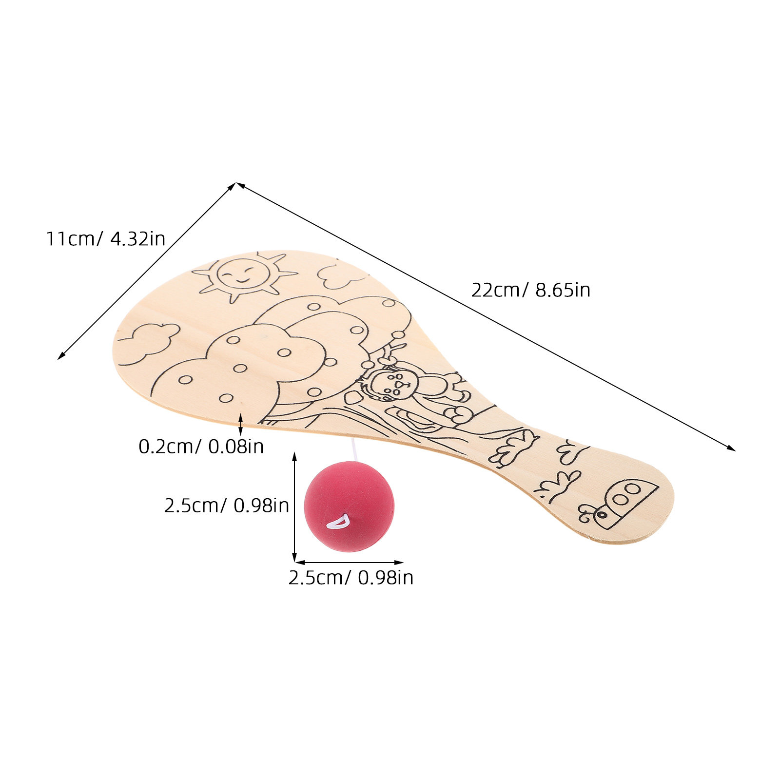 8Pcs 어린이용 나무 패들 DIY 공예 페인팅 탁구  - Table Tennis Drawing 리뷰 및 가격
